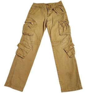 Vintage 90s Japanese 1967 Must Way Military Khaki Cargo Pants | Size 29